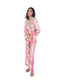 Pink Printed Wrap/Jacket Style Kurti & Pant Set.