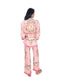 Pink Printed Wrap/Jacket Style Kurti & Pant Set.