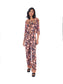 Purple & Orange Printed Jumpsuit