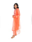 Orange Printed Long Kurta & Pant Set