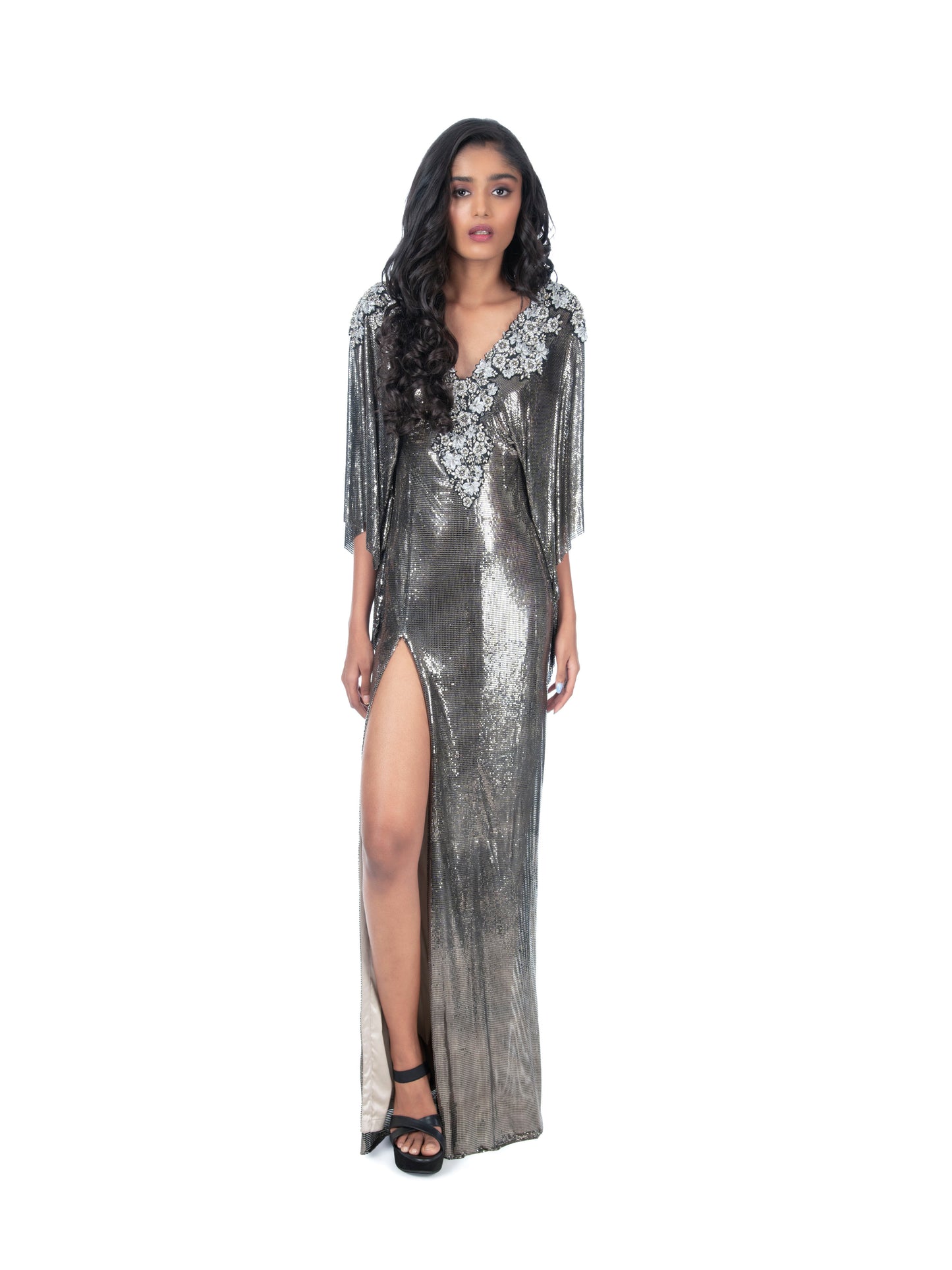 Grey Chainmail Kaftan Gown