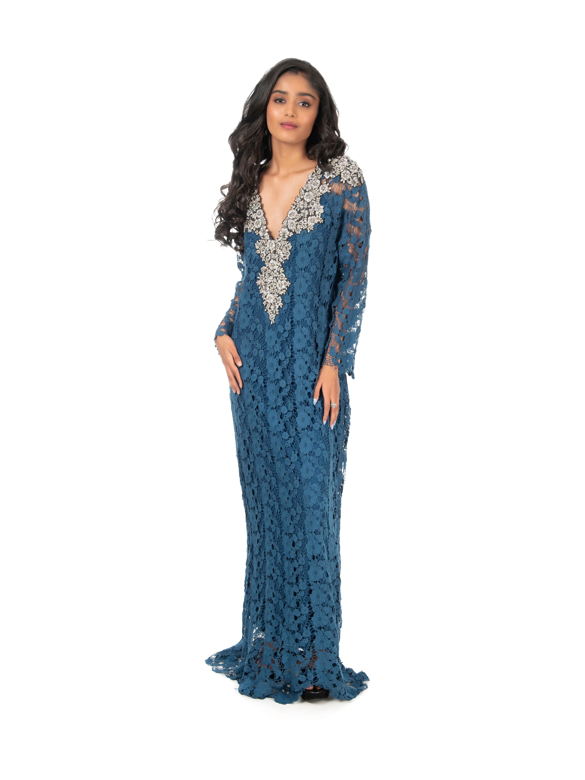 Blue Lace Kaftan Monisha Jaising Blue Lace Kaftan Monisha Jaising