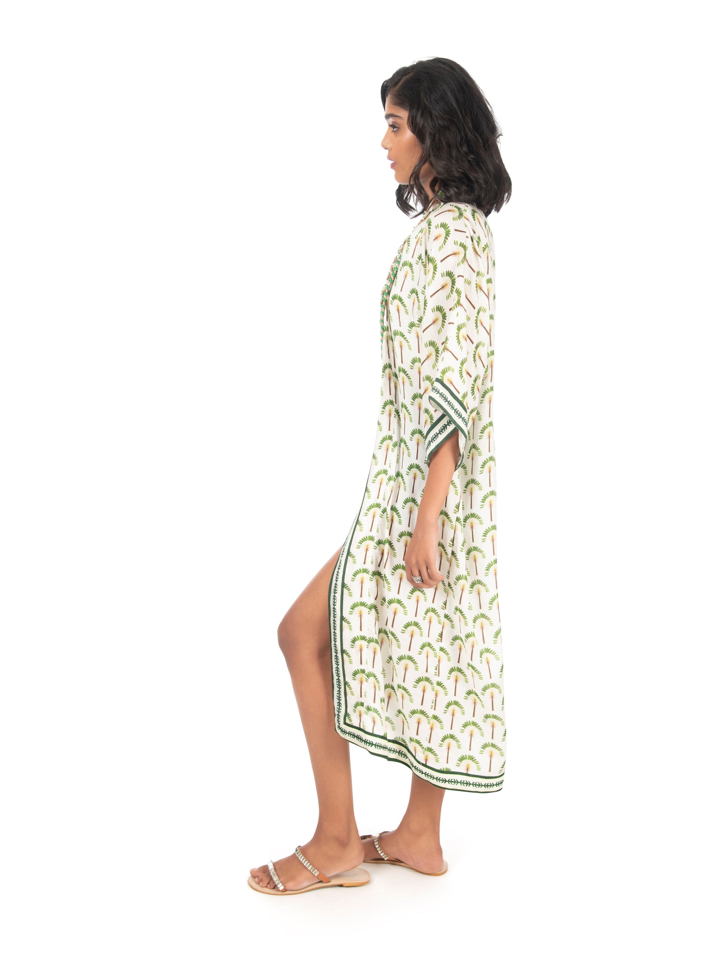 Palm Tree Printed Robe