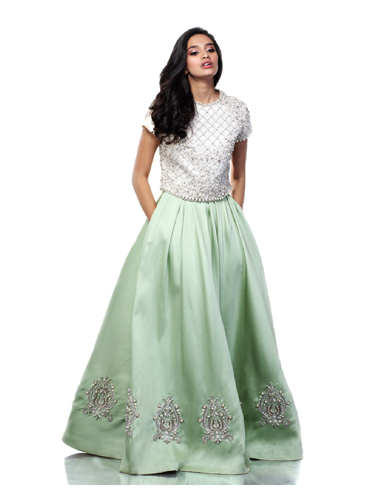 Margarite Crop Top and Skirt